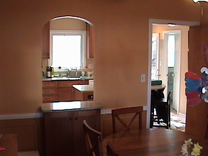 Cased Archway into Kitchen Remodel