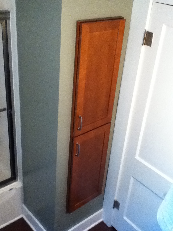 Remodeled Custom Bathroom Linen Closet