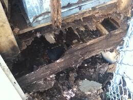 Rotted Chimney Floor Joist Framing