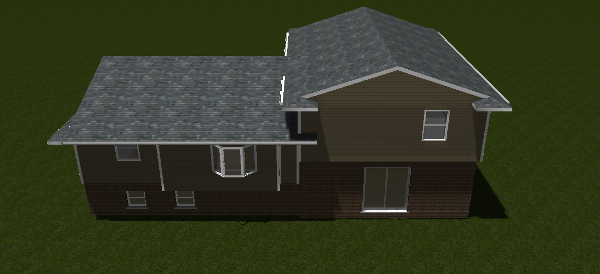 The 3 Dimensional rendition of the original home before any changes have been made.